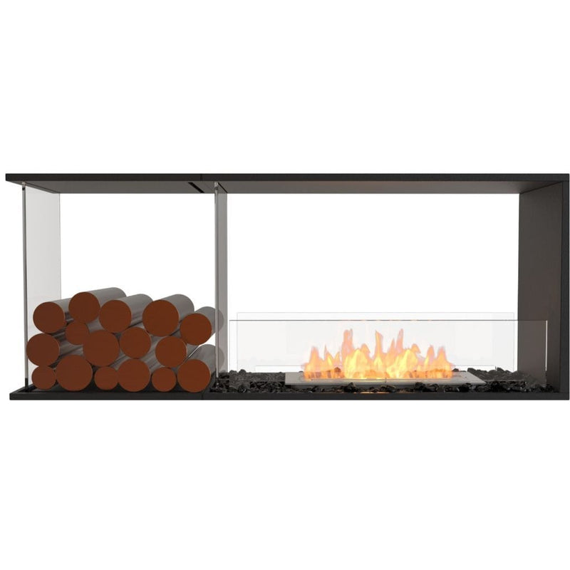 MAD Design Group EcoSmart Fire 55" Flex 50PN Peninsula Ethanol Fireplace Insert with Decorative Box by