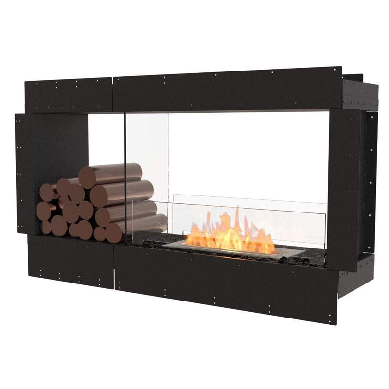 MAD Design Group EcoSmart Fire 57" Flex 50DB Double Sided Ethanol Fireplace Insert with Decorative Box by - Detail View