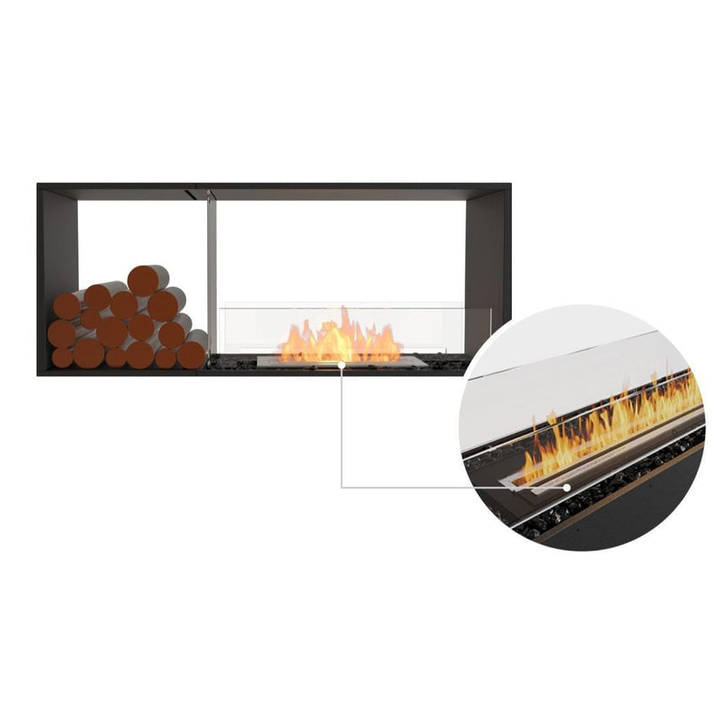MAD Design Group EcoSmart Fire 57" Flex 50DB Double Sided Ethanol Fireplace Insert with Decorative Box by - Side View