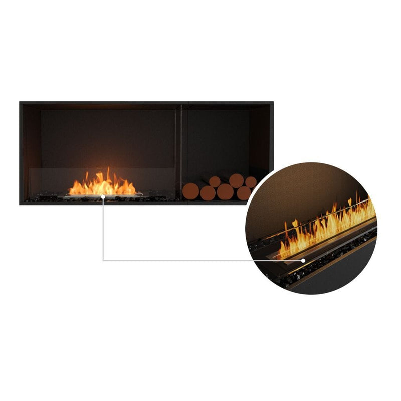 MAD Design Group EcoSmart Fire 57" Flex 50SS Single Sided Ethanol Fireplace Insert with Decorative Box by - Dimensions