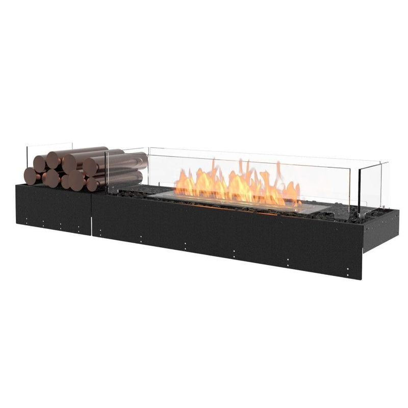 MAD Design Group EcoSmart Fire 63" Flex 60BN Bench Ethanol Fireplace Insert with Decorative Box by - Detail View