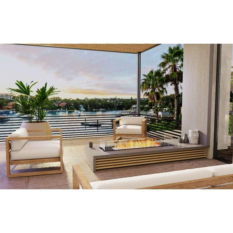 MAD Design Group EcoSmart Fire 63" Flex 60BN Bench Ethanol Fireplace Insert with Decorative Box by - Additional View