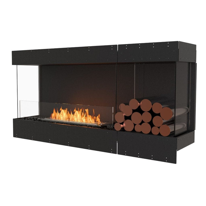 MAD Design Group EcoSmart Fire 63" Flex 60BY Bay Ethanol Fireplace Insert with Decorative Box by - Rear View