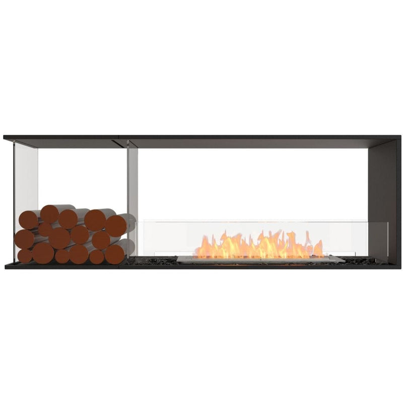 MAD Design Group EcoSmart Fire 65" Flex 60PN Peninsula Ethanol Fireplace Insert with Decorative Box by