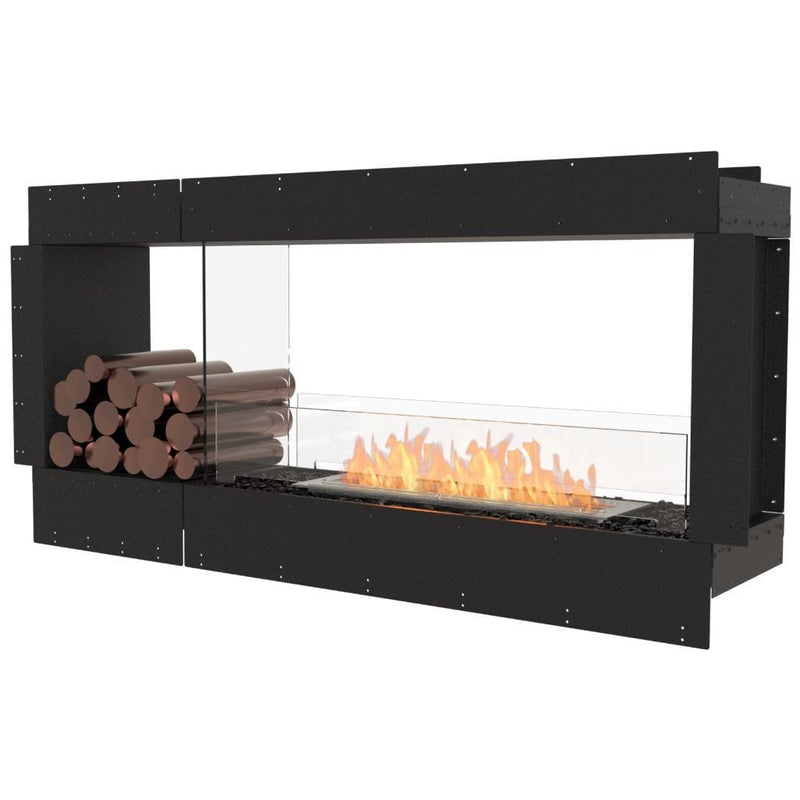 MAD Design Group EcoSmart Fire 67" Flex 60DB Double Sided Ethanol Fireplace Insert with Decorative Box by - Detail View