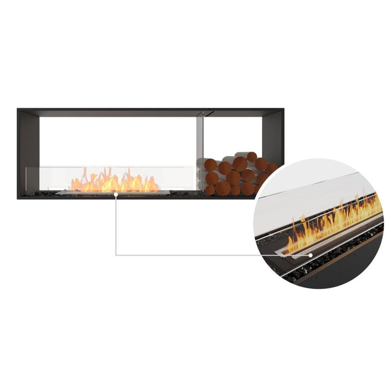 MAD Design Group EcoSmart Fire 67" Flex 60DB Double Sided Ethanol Fireplace Insert with Decorative Box by - Side View