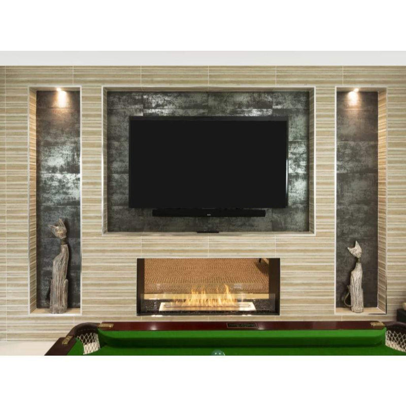 MAD Design Group EcoSmart Fire 67" Flex 60DB Double Sided Ethanol Fireplace Insert with Decorative Box by - Rear View