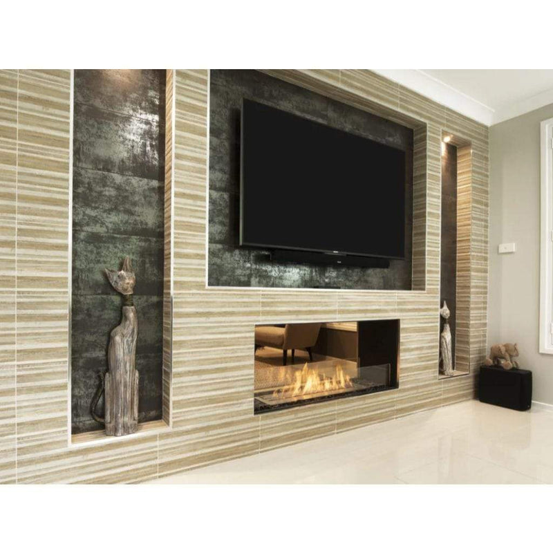 MAD Design Group EcoSmart Fire 67" Flex 60DB Double Sided Ethanol Fireplace Insert with Decorative Box by - Dimensions
