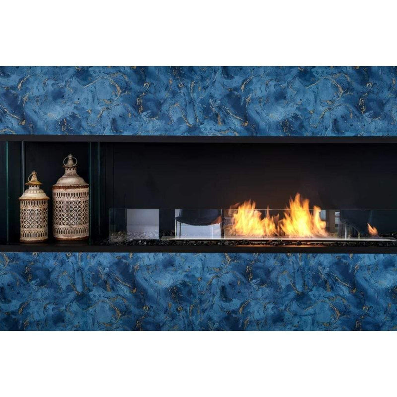 MAD Design Group EcoSmart Fire 71" Flex 68BY Bay Ethanol Fireplace Insert with Decorative Box by - Detail View