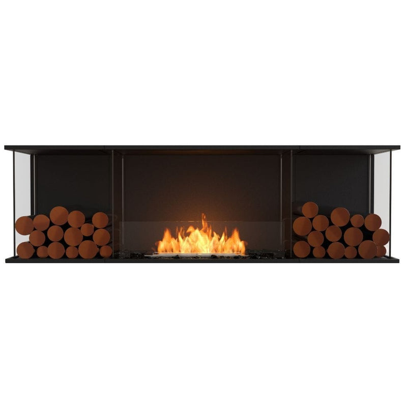 MAD Design Group EcoSmart Fire 71" Flex 68BY Bay Ethanol Fireplace Insert with Decorative Box by - Dimensions