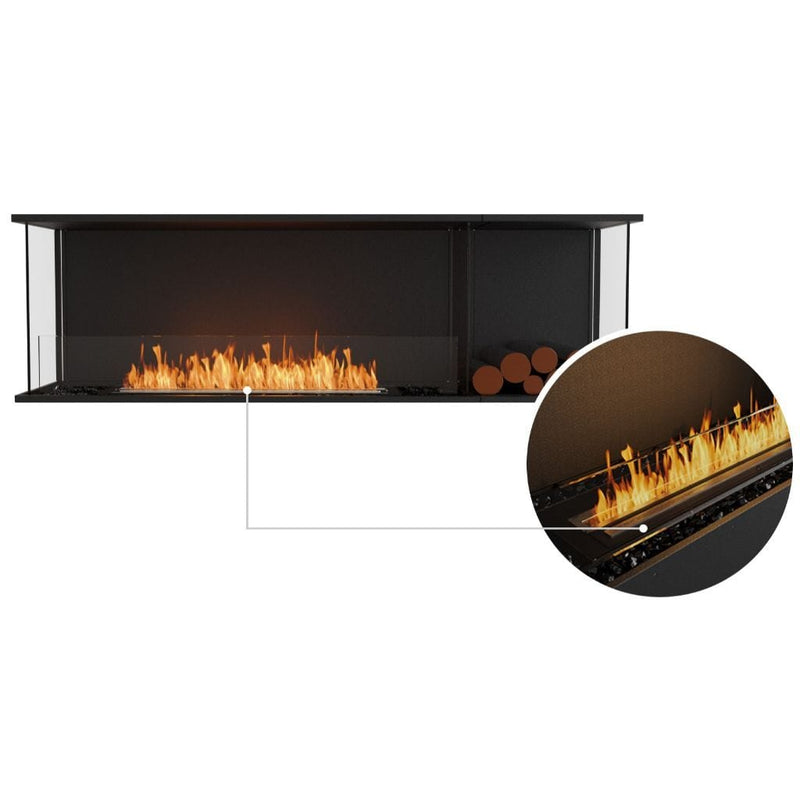 MAD Design Group EcoSmart Fire 71" Flex 68BY Bay Ethanol Fireplace Insert with Decorative Box by - Top View