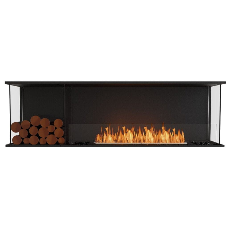 MAD Design Group EcoSmart Fire 71" Flex 68BY Bay Ethanol Fireplace Insert with Decorative Box by