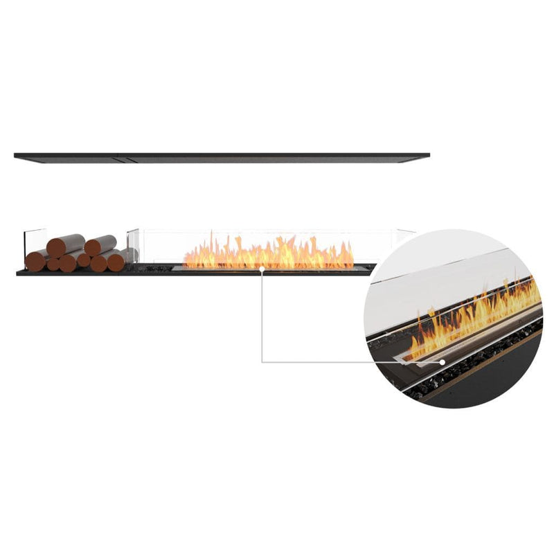 MAD Design Group EcoSmart Fire 71" Flex 68IL Island Fireplace Insert with Decorative Box by - Side View