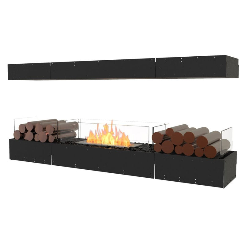 MAD Design Group EcoSmart Fire 71" Flex 68IL Island Fireplace Insert with Decorative Box by - Rear View
