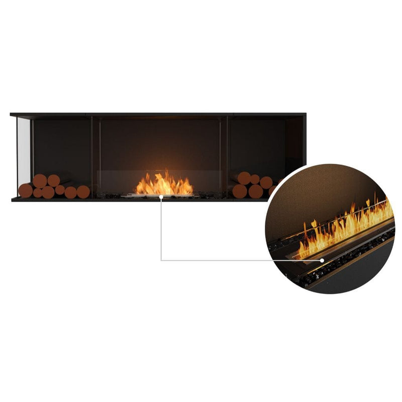 MAD Design Group EcoSmart Fire 73" Flex 68LC/68RC Ethanol Fireplace Insert with Decorative Box by - Installation View