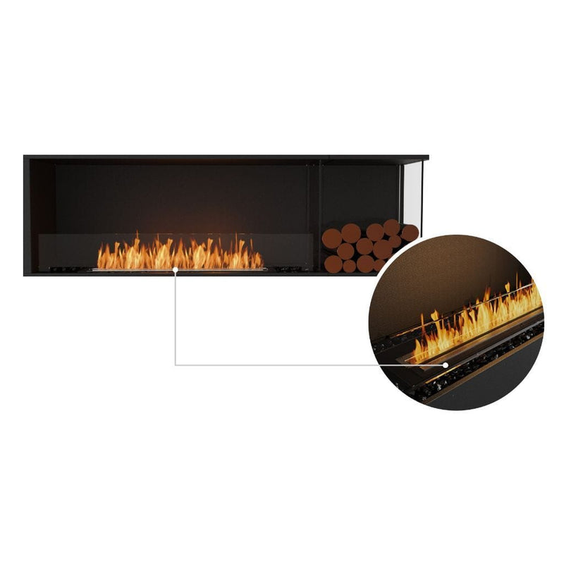 MAD Design Group EcoSmart Fire 73" Flex 68LC/68RC Ethanol Fireplace Insert with Decorative Box by - Rear View