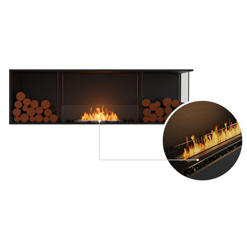 MAD Design Group EcoSmart Fire 73" Flex 68LC/68RC Ethanol Fireplace Insert with Decorative Box by - Dimensions