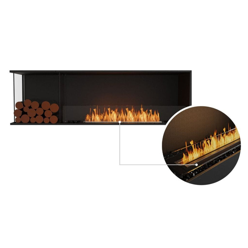 MAD Design Group EcoSmart Fire 73" Flex 68LC/68RC Ethanol Fireplace Insert with Decorative Box by - Side View