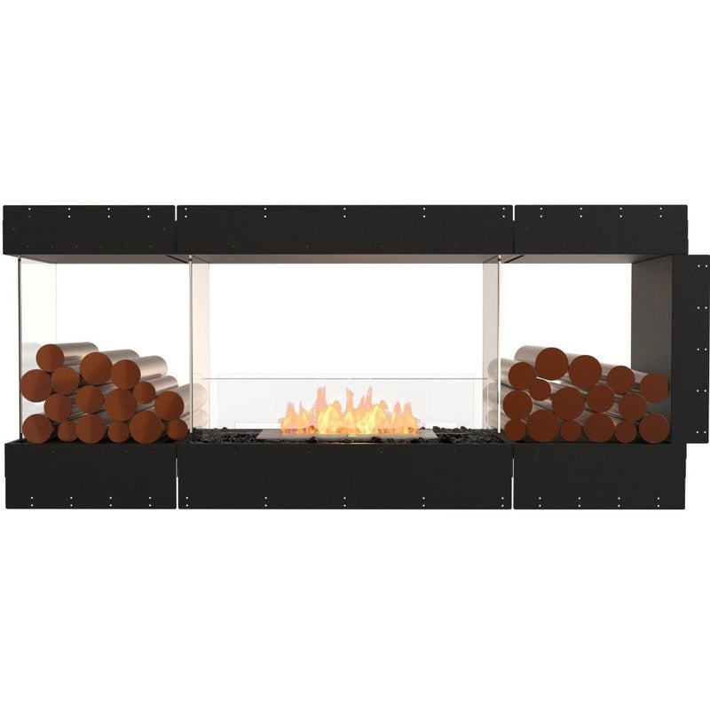 MAD Design Group EcoSmart Fire 73" Flex 68PN Peninsula Ethanol Fireplace Insert with Decorative Box by - Bottom View