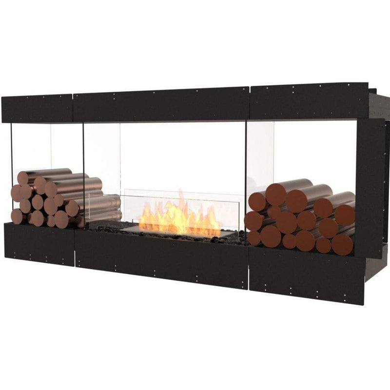 MAD Design Group EcoSmart Fire 73" Flex 68PN Peninsula Ethanol Fireplace Insert with Decorative Box by - Components View