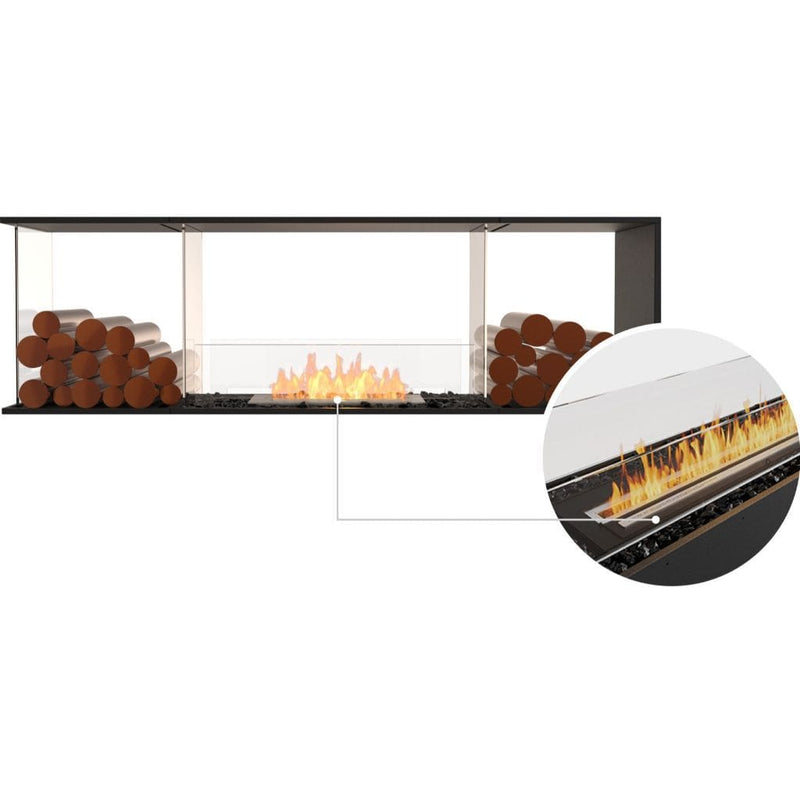 MAD Design Group EcoSmart Fire 73" Flex 68PN Peninsula Ethanol Fireplace Insert with Decorative Box by - Installation View