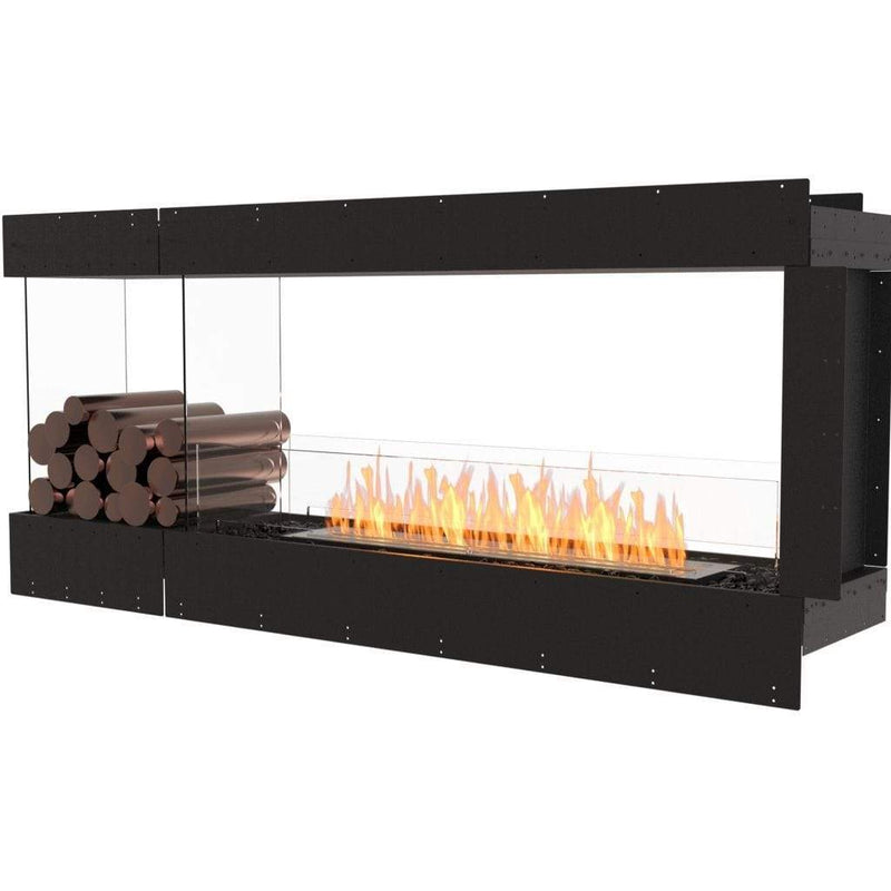MAD Design Group EcoSmart Fire 73" Flex 68PN Peninsula Ethanol Fireplace Insert with Decorative Box by - Detail View