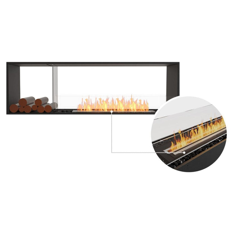 MAD Design Group EcoSmart Fire 76" Flex 68DB Double Sided Ethanol Fireplace Insert with Decorative Box by - Side View