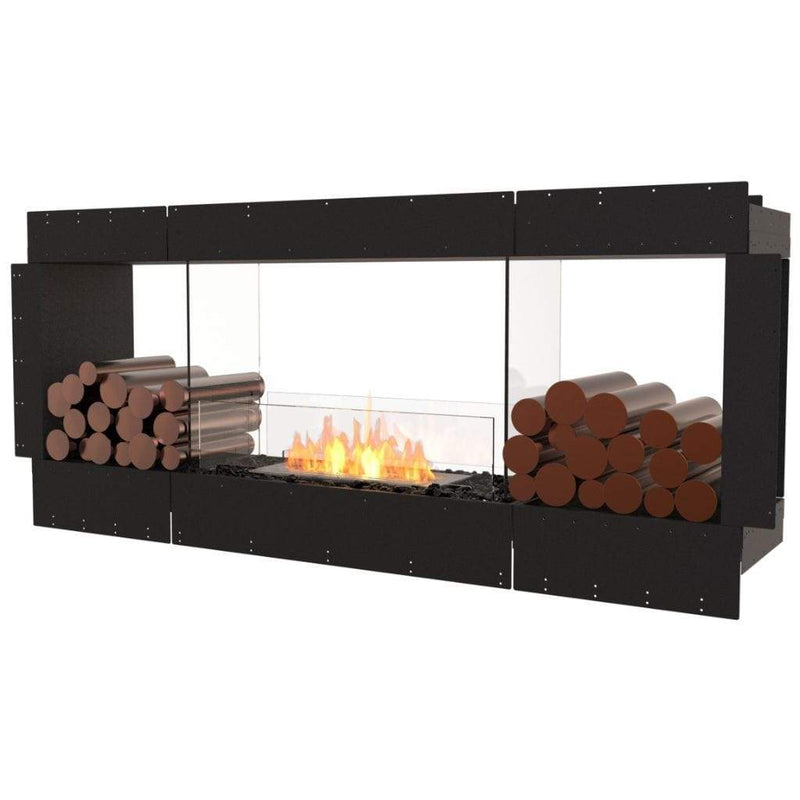MAD Design Group EcoSmart Fire 76" Flex 68DB Double Sided Ethanol Fireplace Insert with Decorative Box by - Rear View