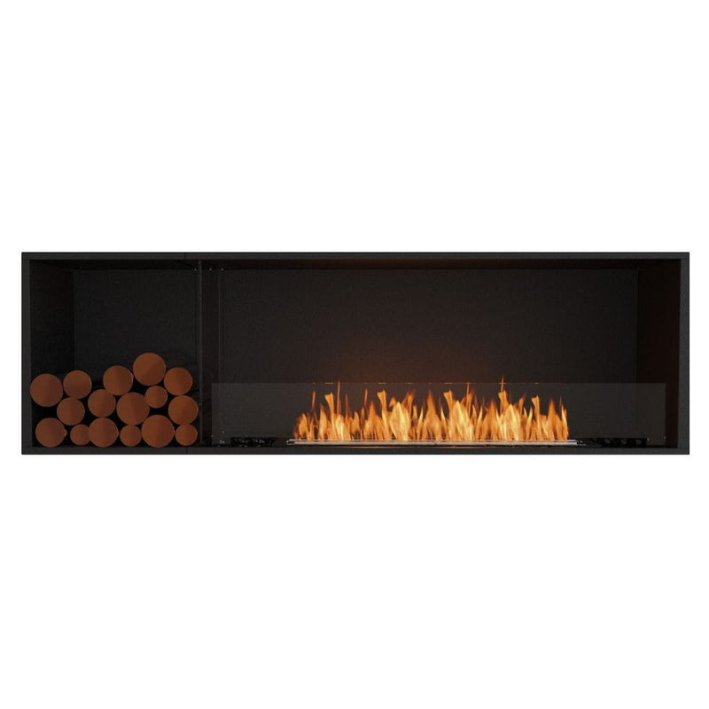 MAD Design Group EcoSmart Fire 76" Flex 68SS Single Sided Ethanol Fireplace Insert with Decorative Box by