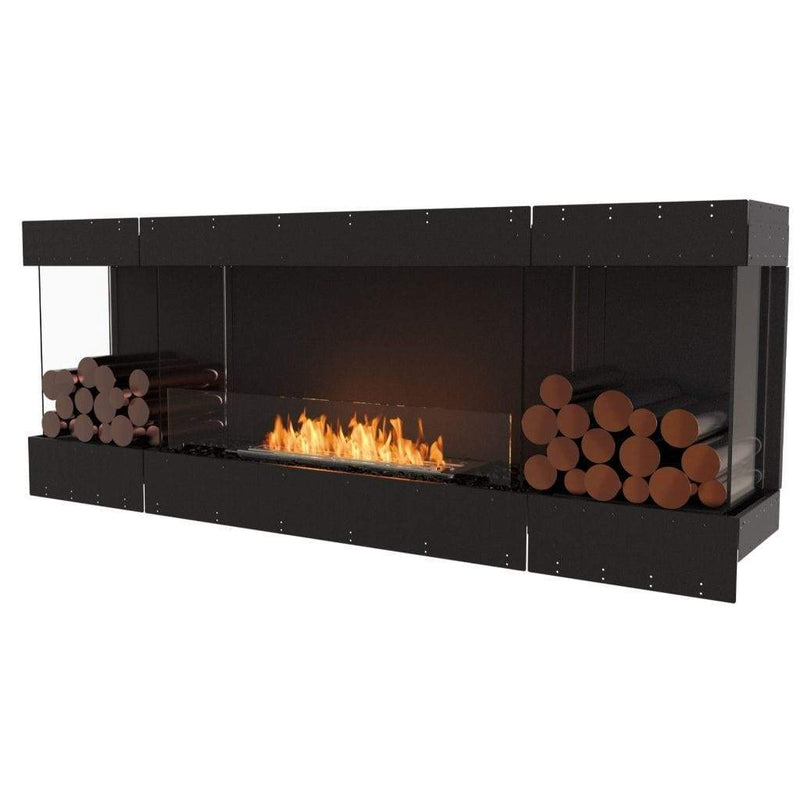 MAD Design Group EcoSmart Fire 81" Flex 78BY Bay Ethanol Fireplace Insert with Decorative Box by - Detail View