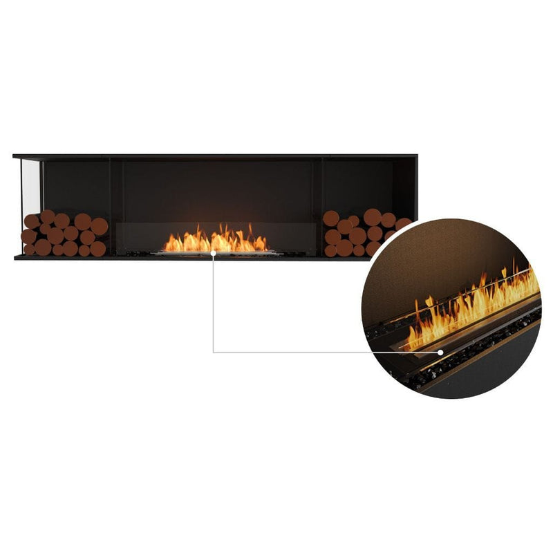 MAD Design Group EcoSmart Fire 83" Flex 78LC/78RC Ethanol Fireplace Insert with Decorative Box by - Side View
