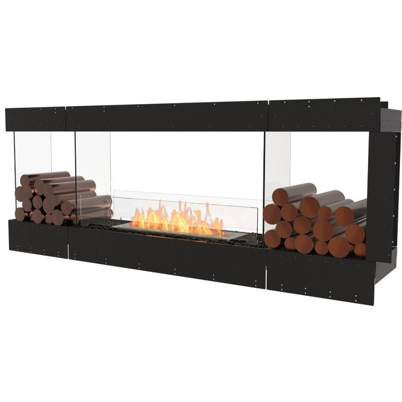 MAD Design Group EcoSmart Fire 83" Flex 78PN Peninsula Ethanol Fireplace Insert with Decorative Box by - Detail View