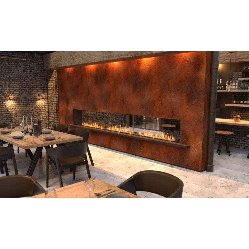 MAD Design Group EcoSmart Fire 86" Flex 78DB Double Sided Ethanol Fireplace Insert with Decorative Box by - Installation View