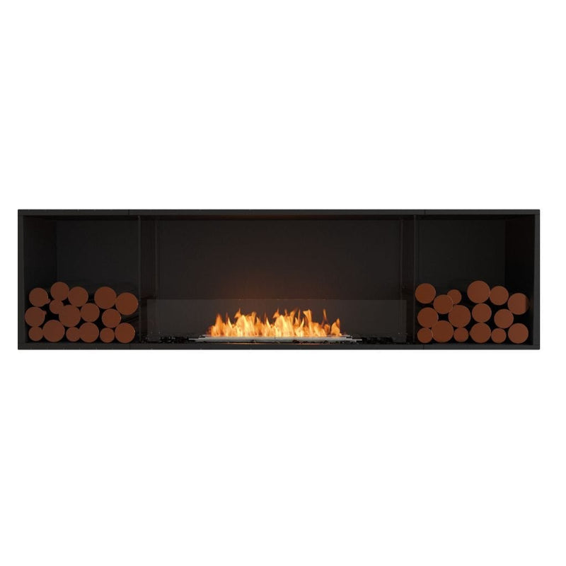 MAD Design Group EcoSmart Fire 86" Flex 78SS Single Sided Ethanol Fireplace Insert with Decorative Box by