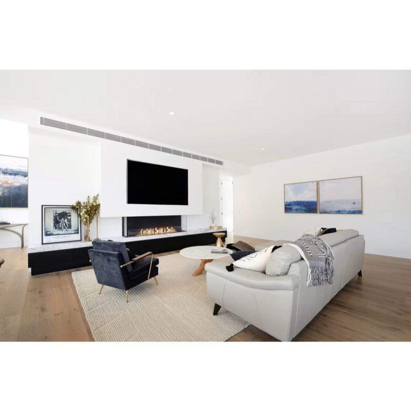MAD Design Group EcoSmart Fire 89" Flex 86BY Bay Ethanol Fireplace Insert with Decorative Box by - Dimensions