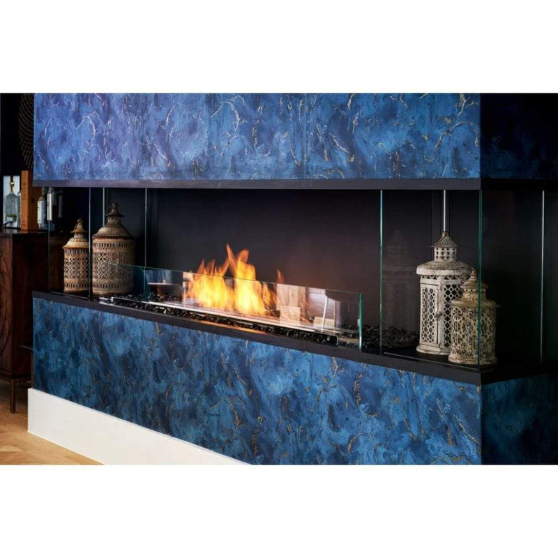 MAD Design Group EcoSmart Fire 89" Flex 86BY Bay Ethanol Fireplace Insert with Decorative Box by - Top View