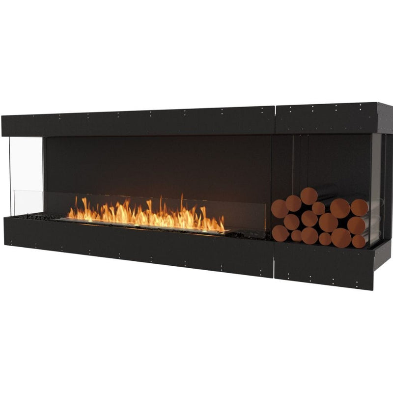 MAD Design Group EcoSmart Fire 89" Flex 86BY Bay Ethanol Fireplace Insert with Decorative Box by - Rear View