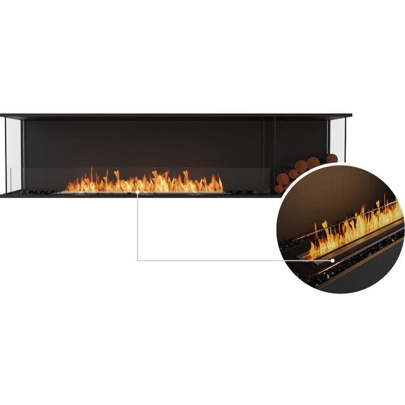 MAD Design Group EcoSmart Fire 89" Flex 86BY Bay Ethanol Fireplace Insert with Decorative Box by - Dimensions
