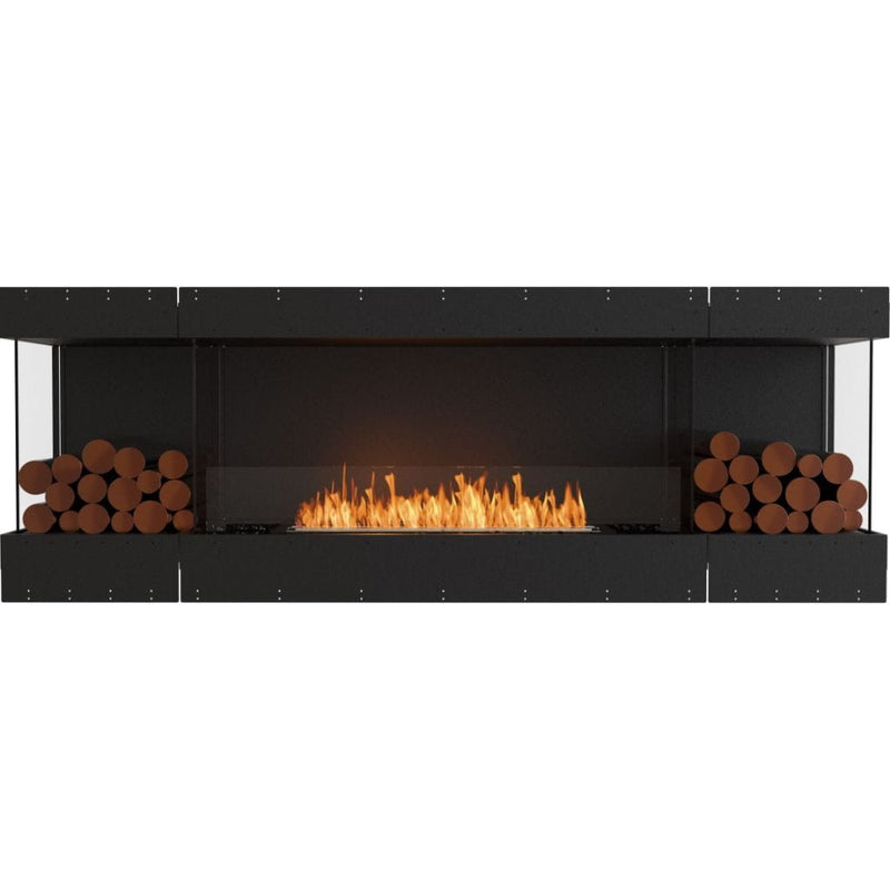 MAD Design Group EcoSmart Fire 89" Flex 86BY Bay Ethanol Fireplace Insert with Decorative Box by - Top View