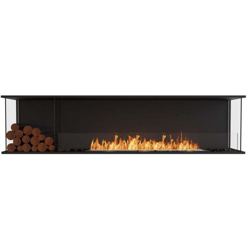 MAD Design Group EcoSmart Fire 89" Flex 86BY Bay Ethanol Fireplace Insert with Decorative Box by