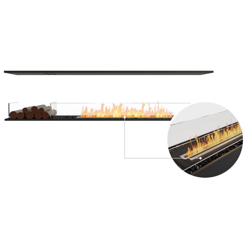 MAD Design Group EcoSmart Fire 89" Flex 86IL Island Ethanol Fireplace Insert with Decorative Box by - Side View