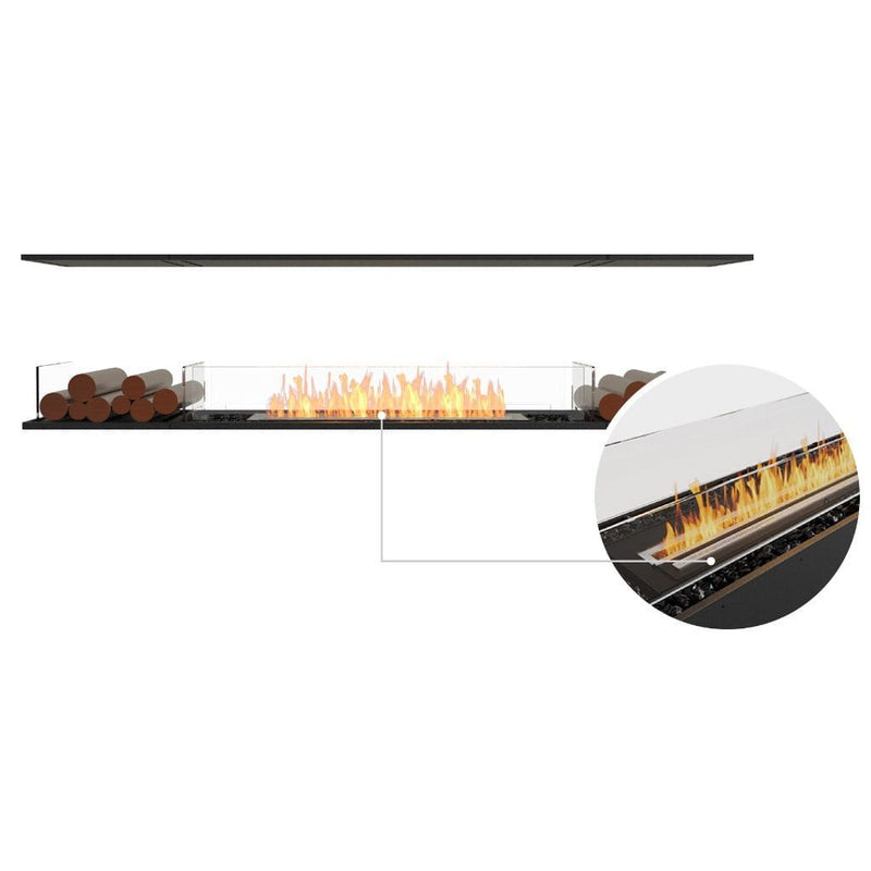 MAD Design Group EcoSmart Fire 89" Flex 86IL Island Ethanol Fireplace Insert with Decorative Box by - Dimensions