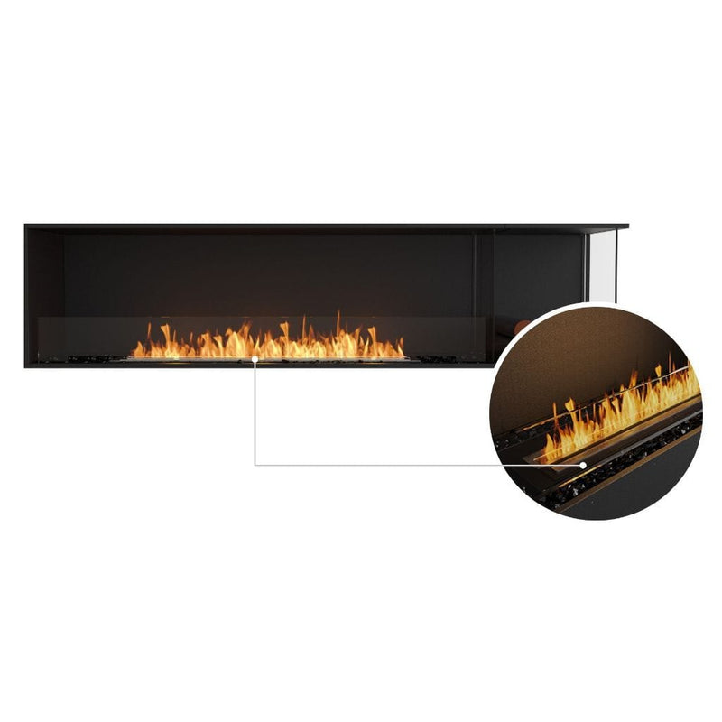 MAD Design Group EcoSmart Fire 91" Flex 86LC/86RC Ethanol Fireplace Insert with Decorative Box by - Rear View