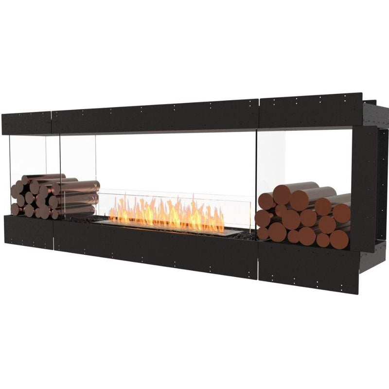 MAD Design Group EcoSmart Fire 91" Flex 86PN Peninsula Ethanol Fireplace Insert with Decorative Box by - Components View