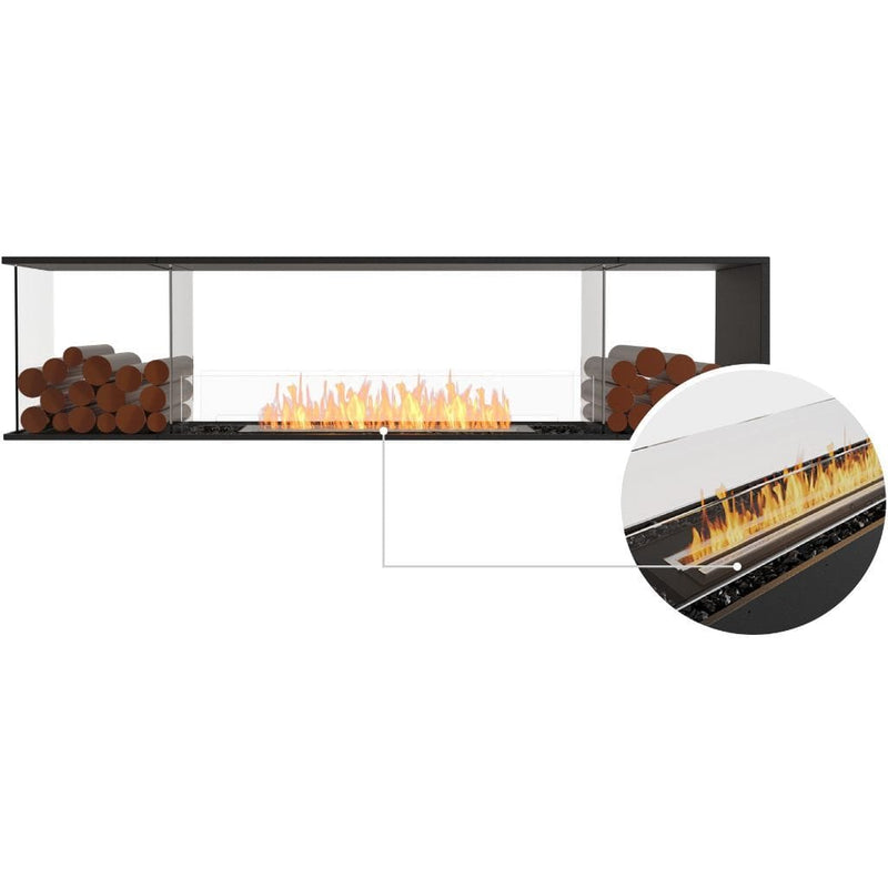 MAD Design Group EcoSmart Fire 91" Flex 86PN Peninsula Ethanol Fireplace Insert with Decorative Box by - Installation View