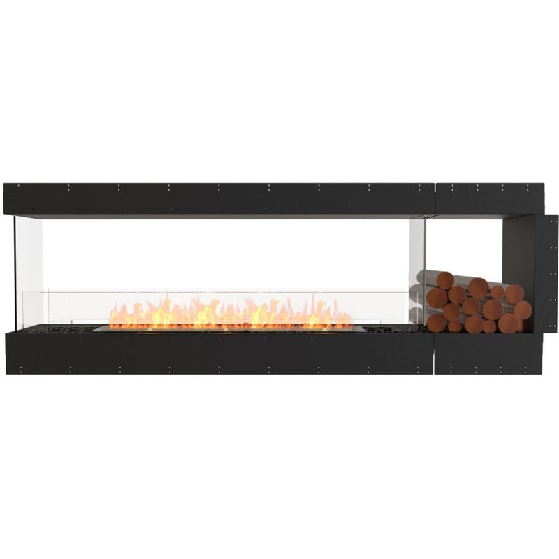 MAD Design Group EcoSmart Fire 91" Flex 86PN Peninsula Ethanol Fireplace Insert with Decorative Box by - Close-Up