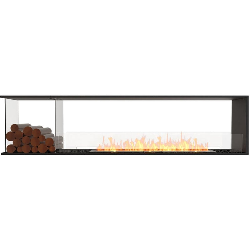 MAD Design Group EcoSmart Fire 91" Flex 86PN Peninsula Ethanol Fireplace Insert with Decorative Box by
