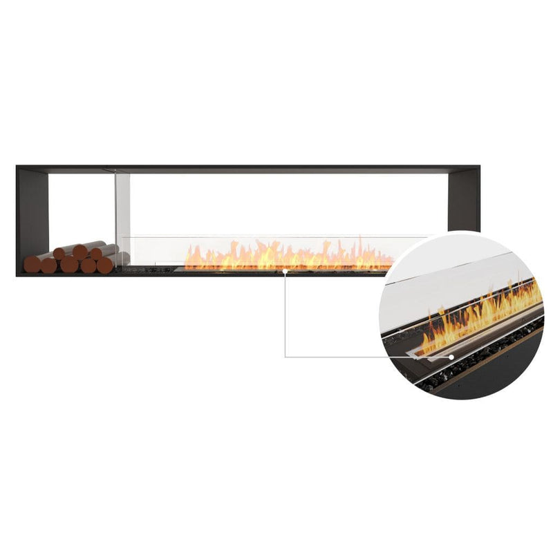 MAD Design Group EcoSmart Fire 94" Flex 86DB Double Sided Ethanol Fireplace Insert with Decorative Box by - Side View