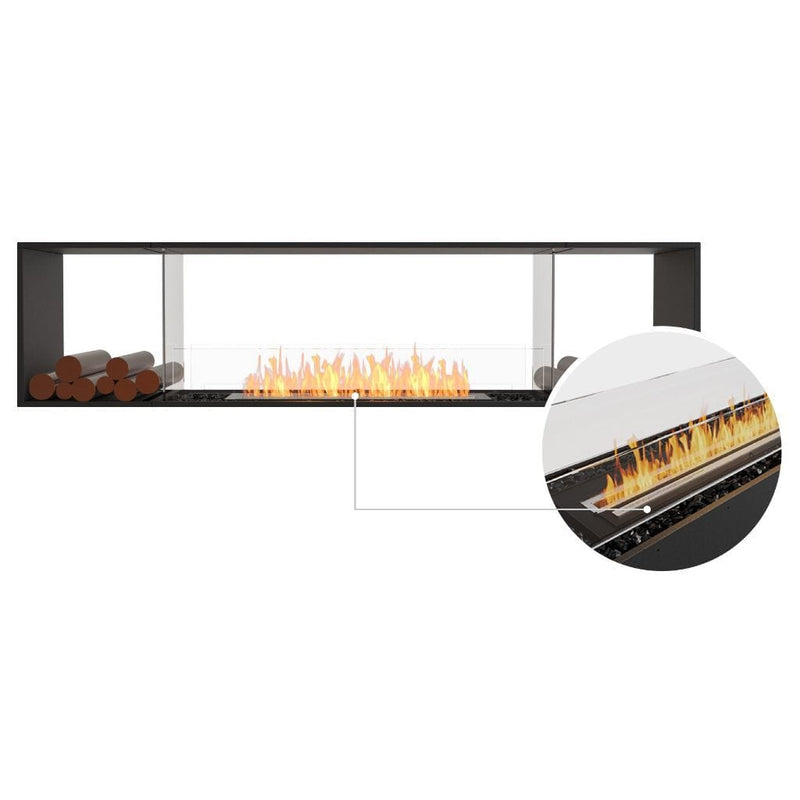 MAD Design Group EcoSmart Fire 94" Flex 86DB Double Sided Ethanol Fireplace Insert with Decorative Box by - Dimensions