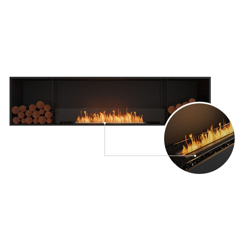 MAD Design Group EcoSmart Fire 94" Flex 86SS Single Sided Ethanol Fireplace Insert with Decorative Box by - Installation View